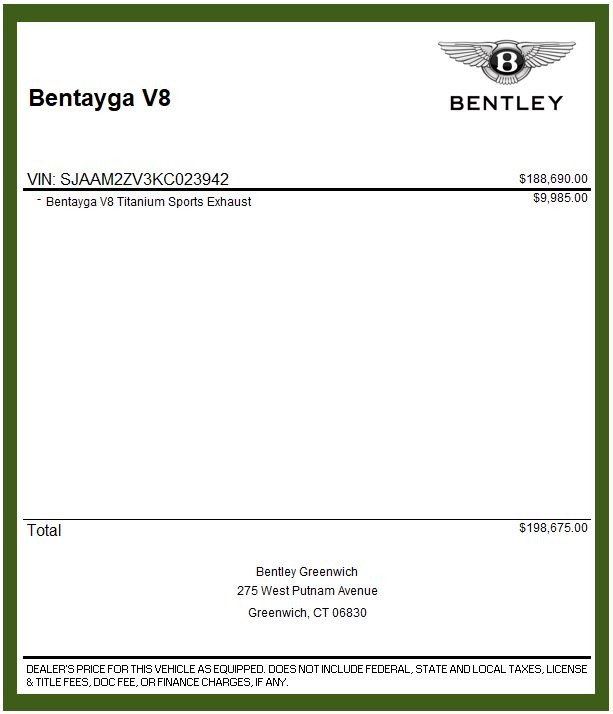 Used 2019 Bentley Bentayga V8 | St. Petersburg, FL