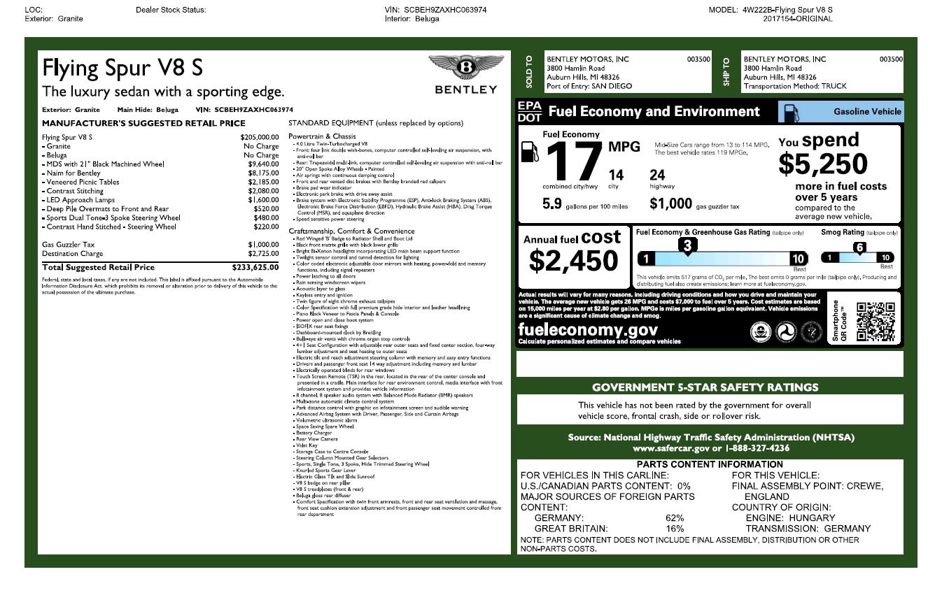 Used 2017 Bentley Flying Spur V8 S | St. Petersburg, FL