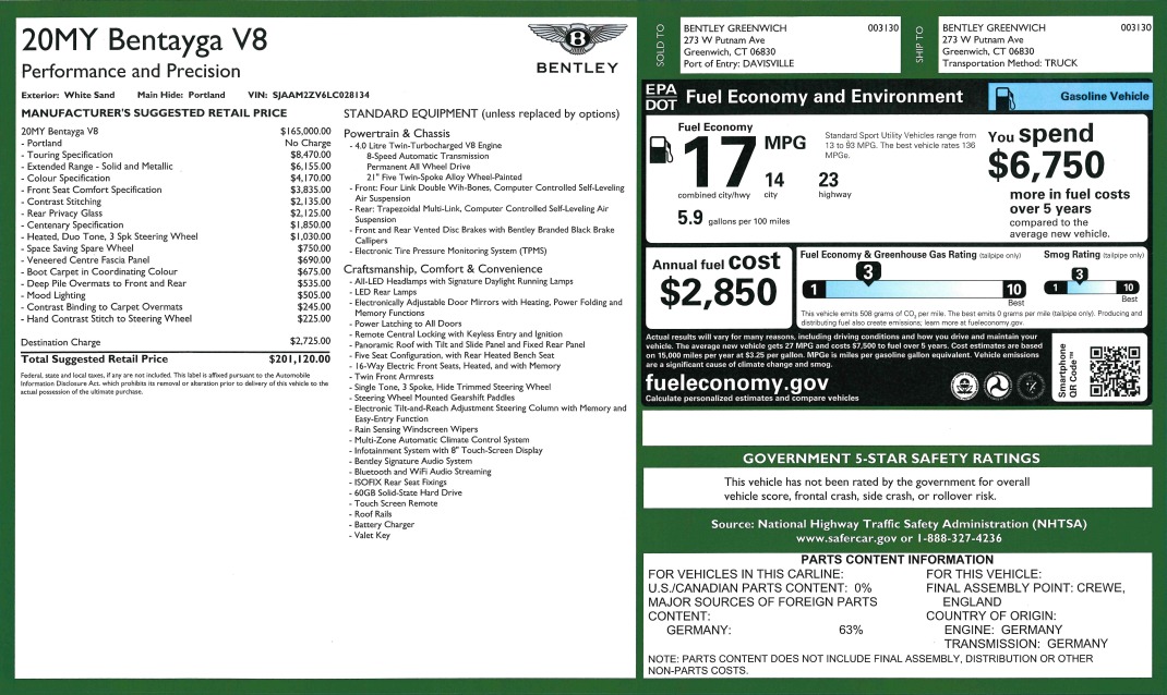 Used 2020 Bentley Bentayga V8 | St. Petersburg, FL