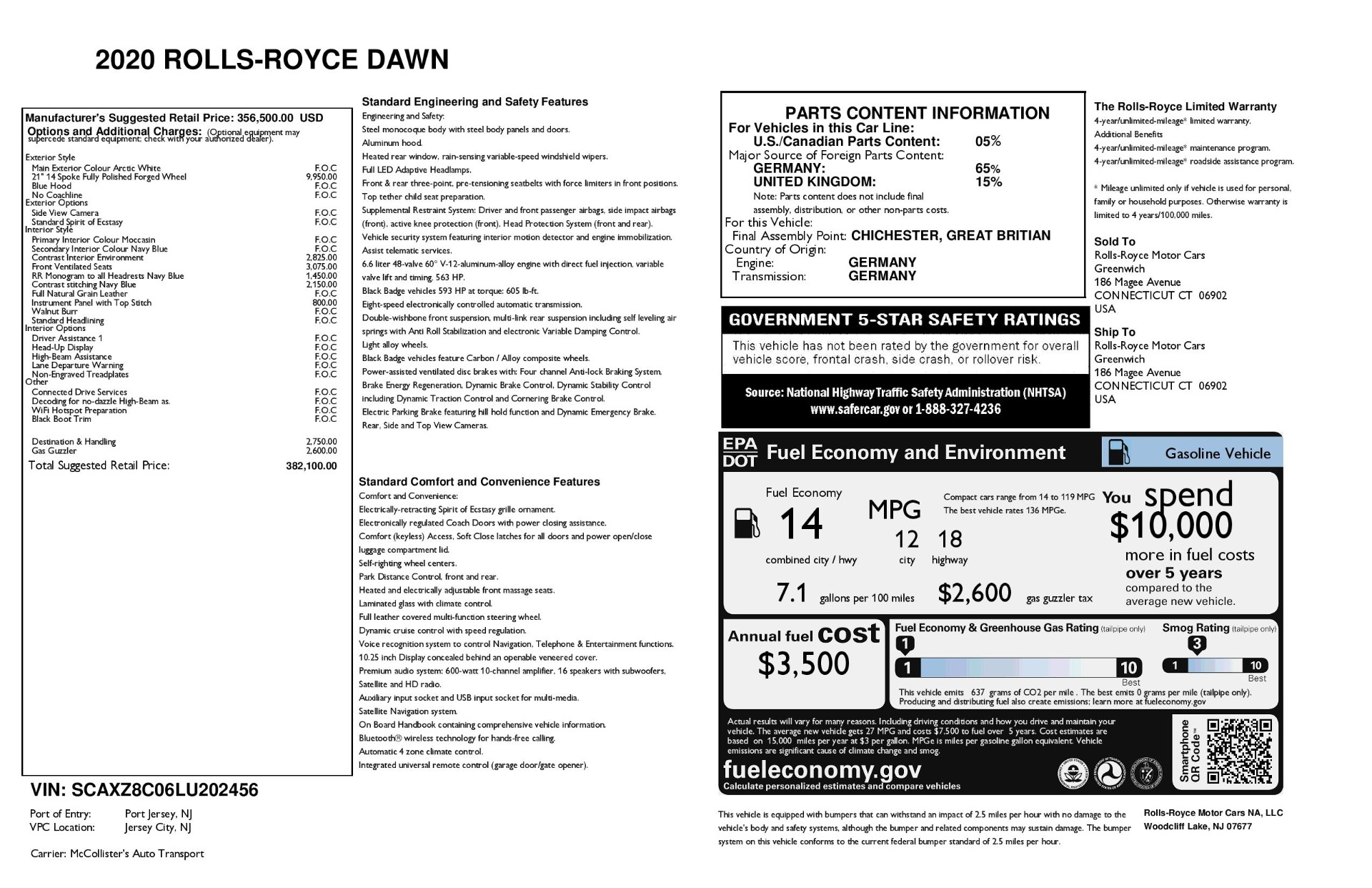 New 2020 Rolls-Royce Dawn | St. Petersburg, FL