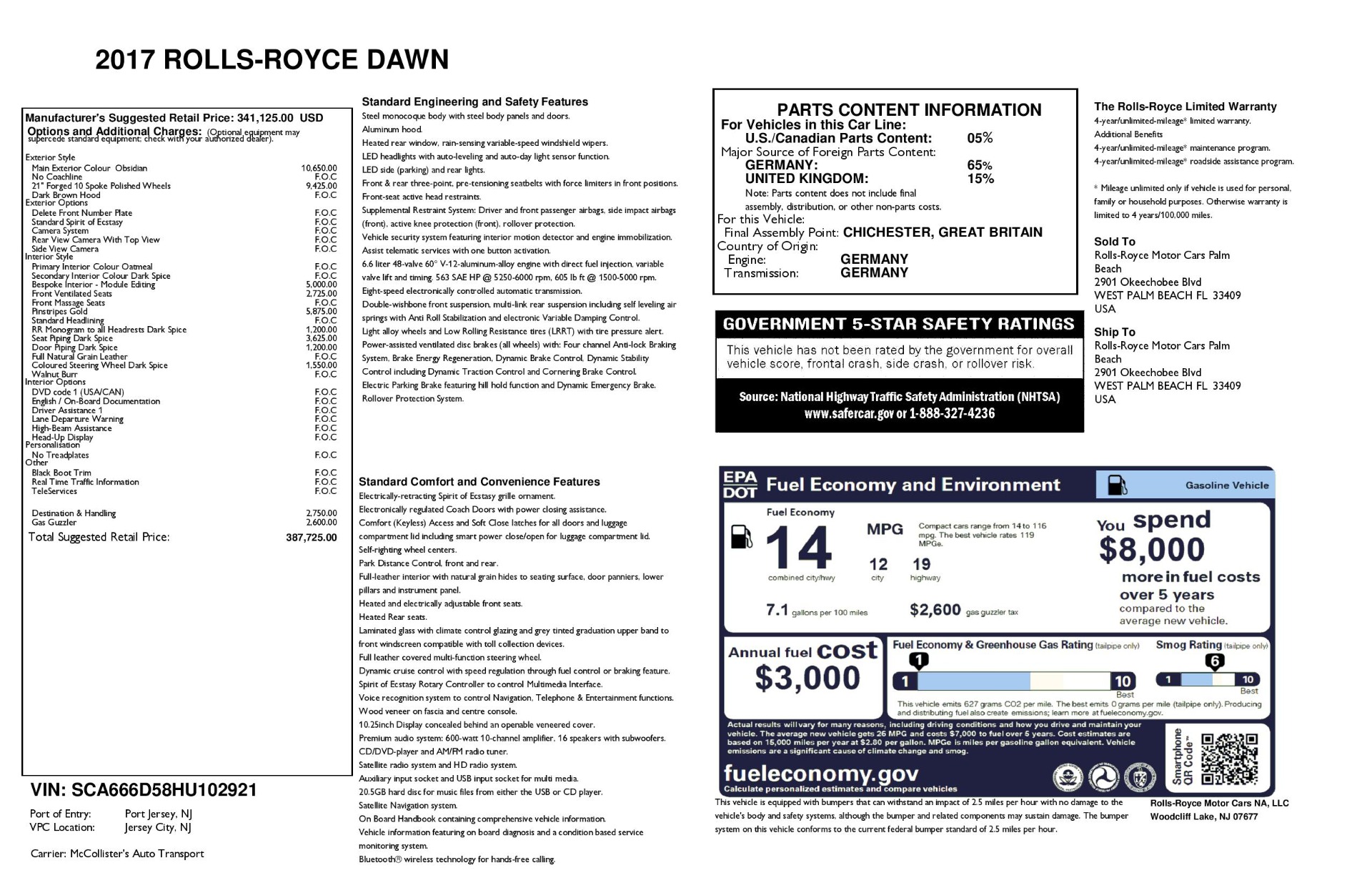 Used 2017 Rolls-Royce Dawn | St. Petersburg, FL