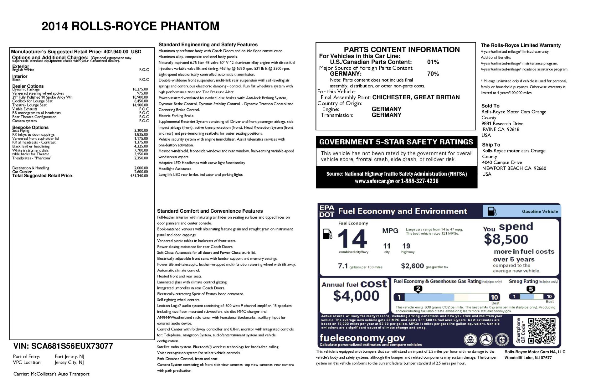 Used 2014 Rolls-Royce Phantom | St. Petersburg, FL