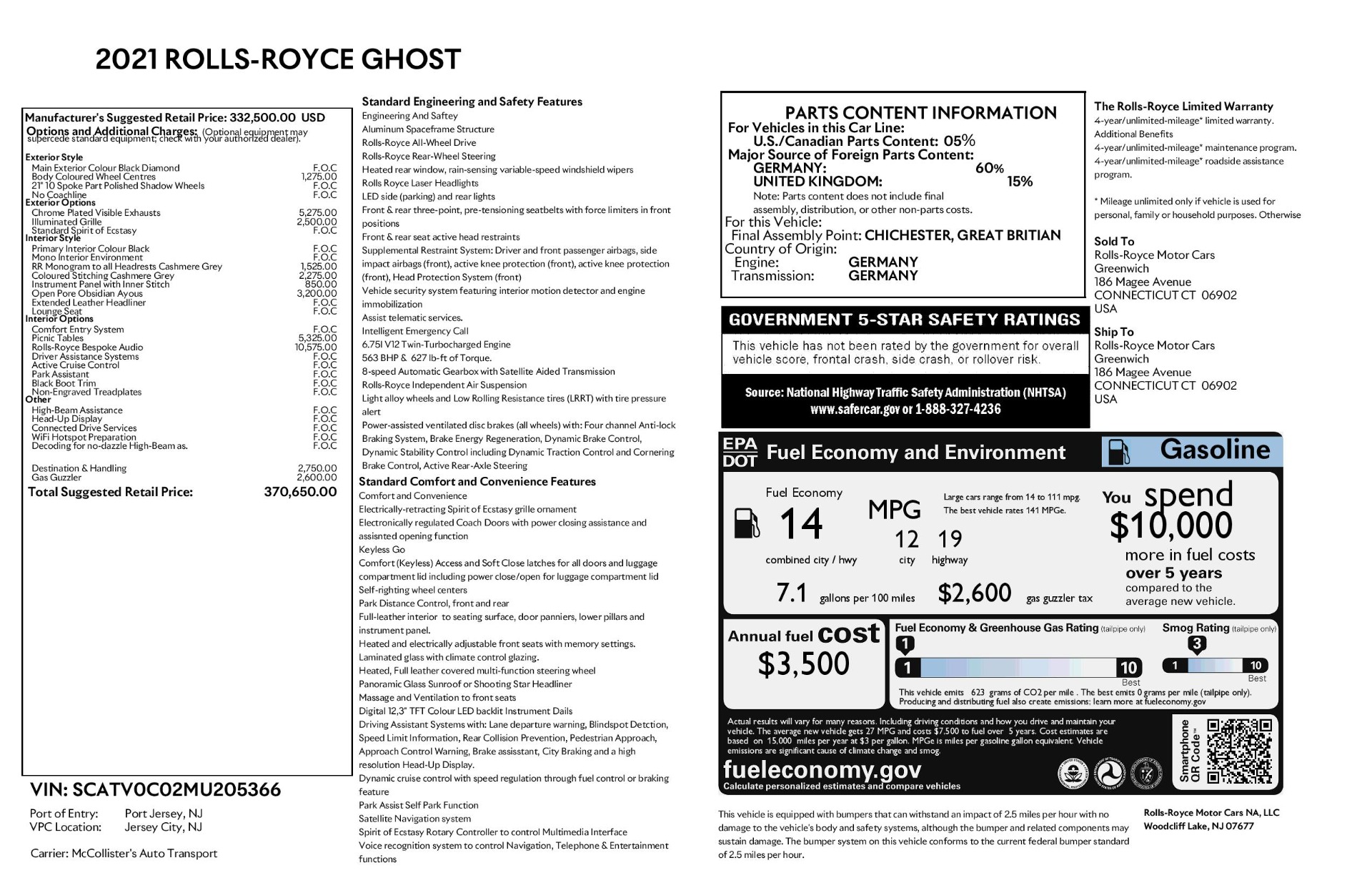 New 2021 Rolls-Royce Ghost | St. Petersburg, FL