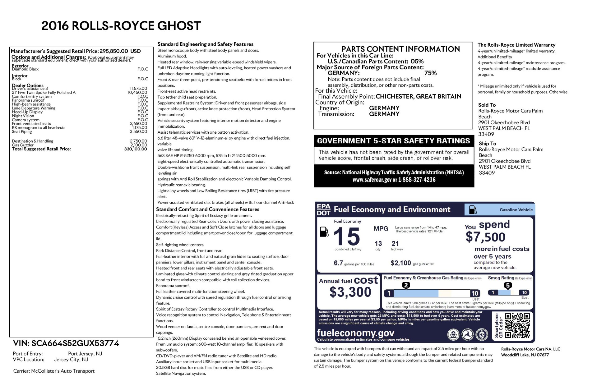 Used 2016 Rolls-Royce Ghost | St. Petersburg, FL