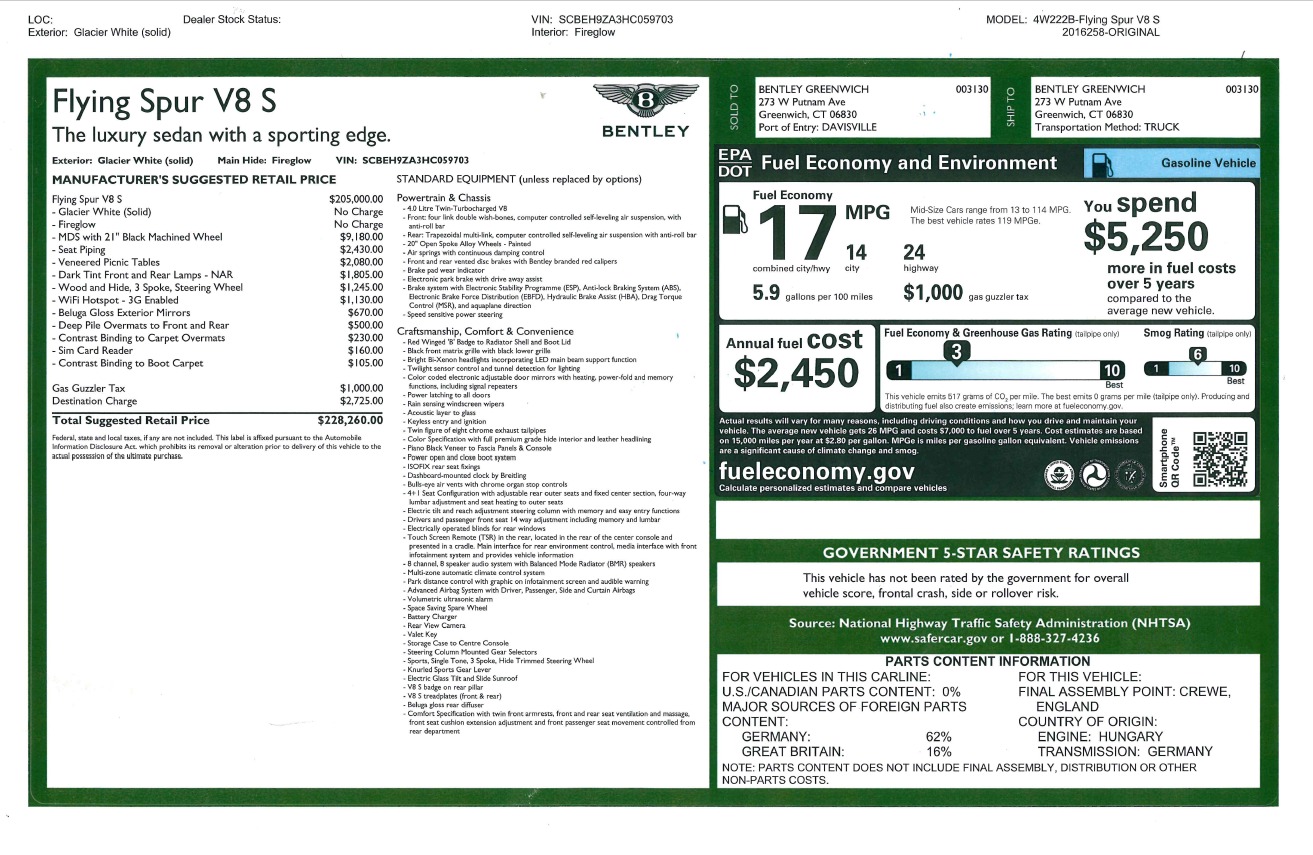 Used 2017 Bentley Flying Spur V8 S | St. Petersburg, FL