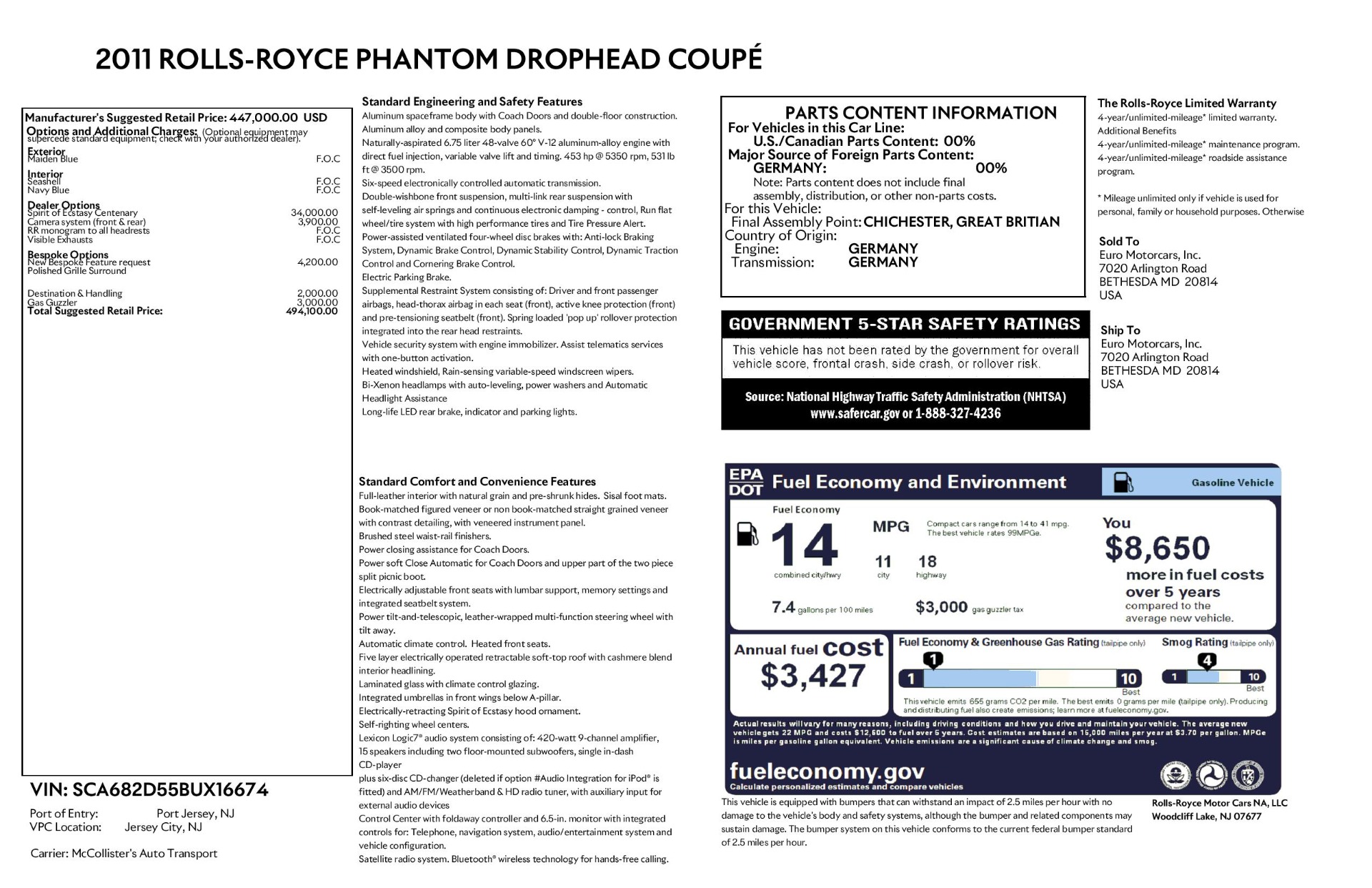 Used 2011 Rolls-Royce Phantom Drophead Coupe | St. Petersburg, FL
