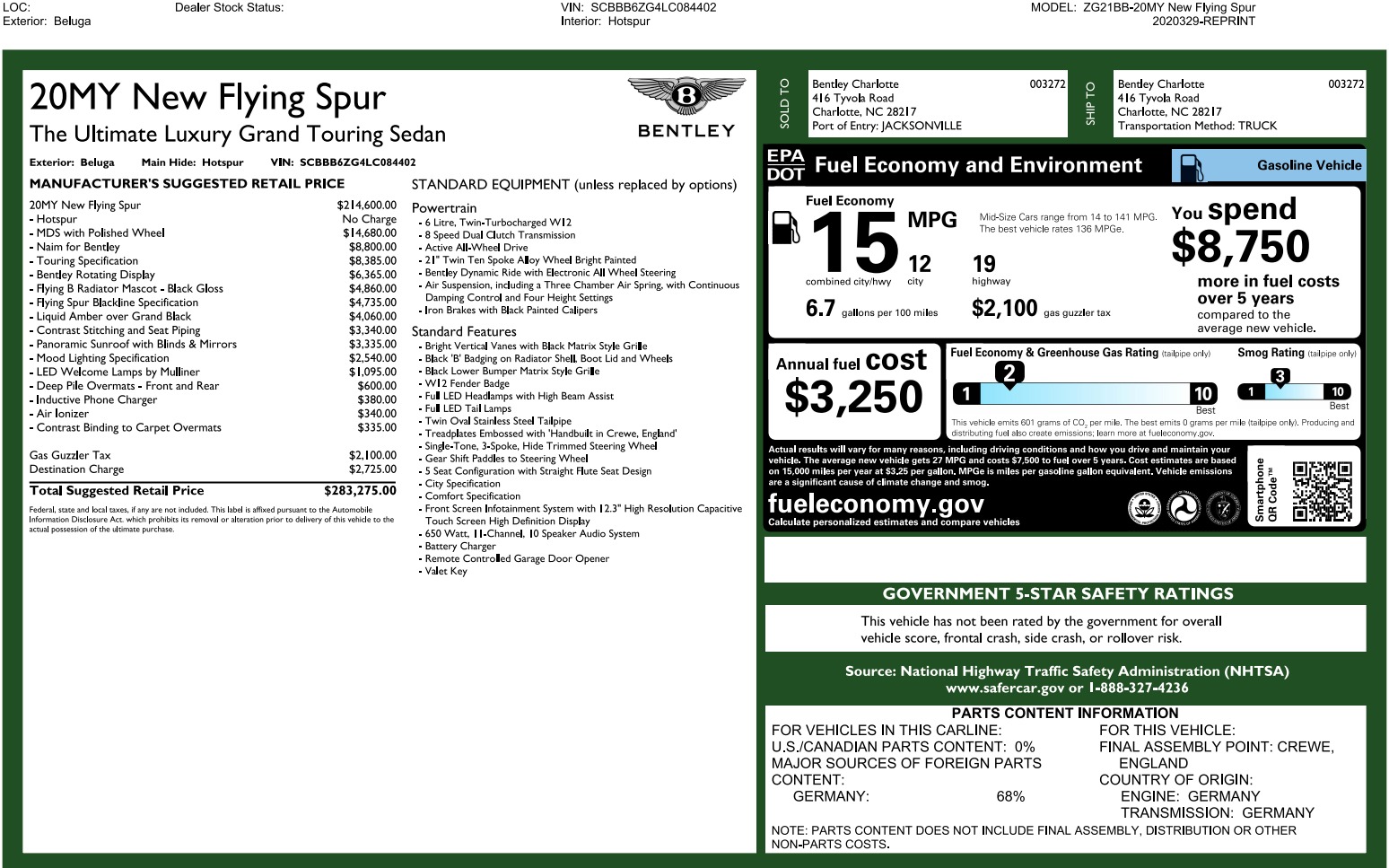 Used 2020 Bentley Flying Spur W12 | St. Petersburg, FL