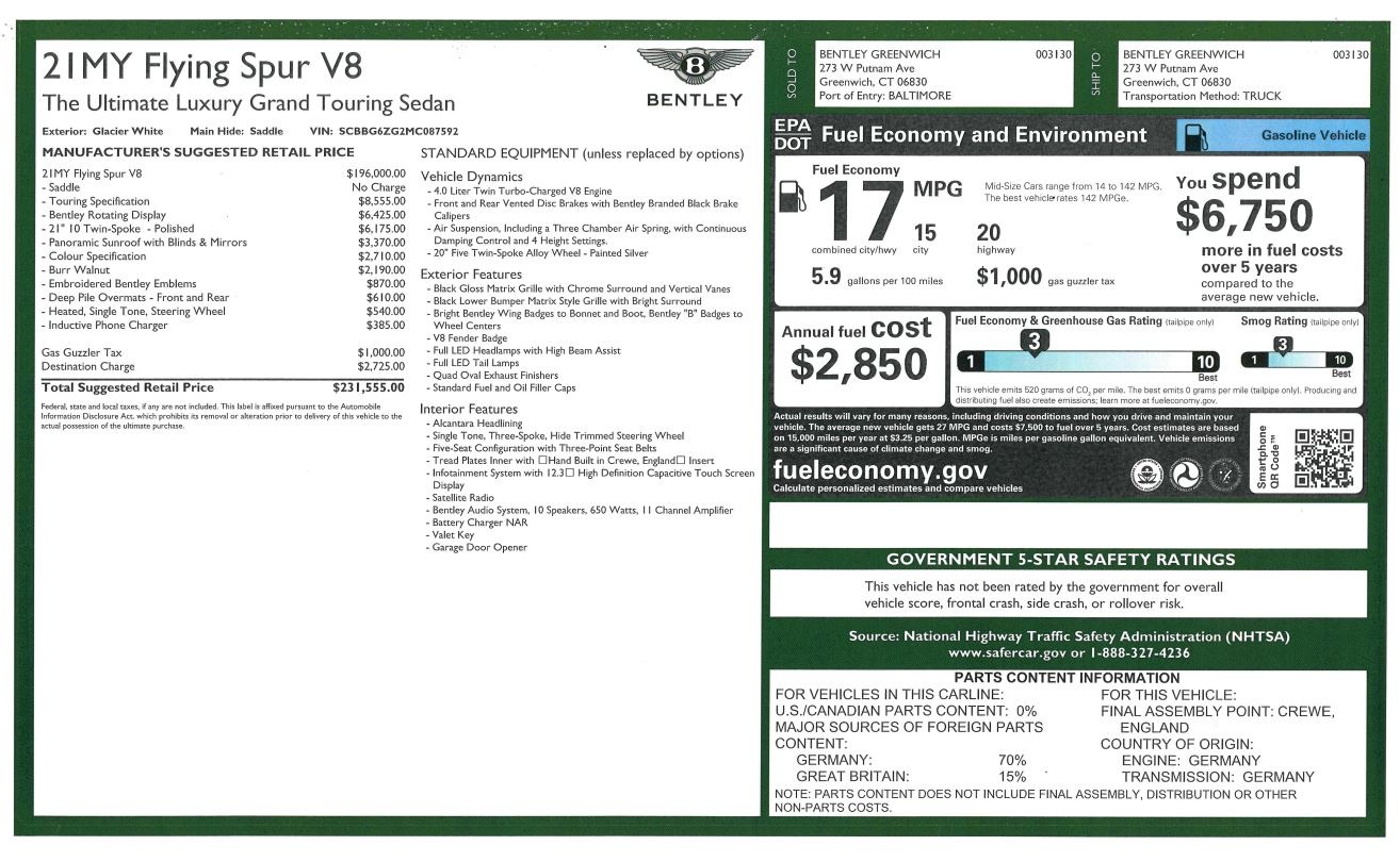 Used 2021 Bentley Flying Spur V8 | St. Petersburg, FL
