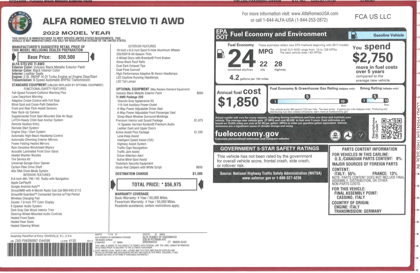 New 2022 Alfa Romeo Stelvio Ti | St. Petersburg, FL