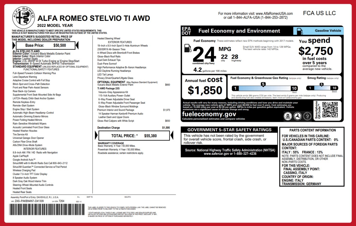 New 2022 Alfa Romeo Stelvio Ti | St. Petersburg, FL