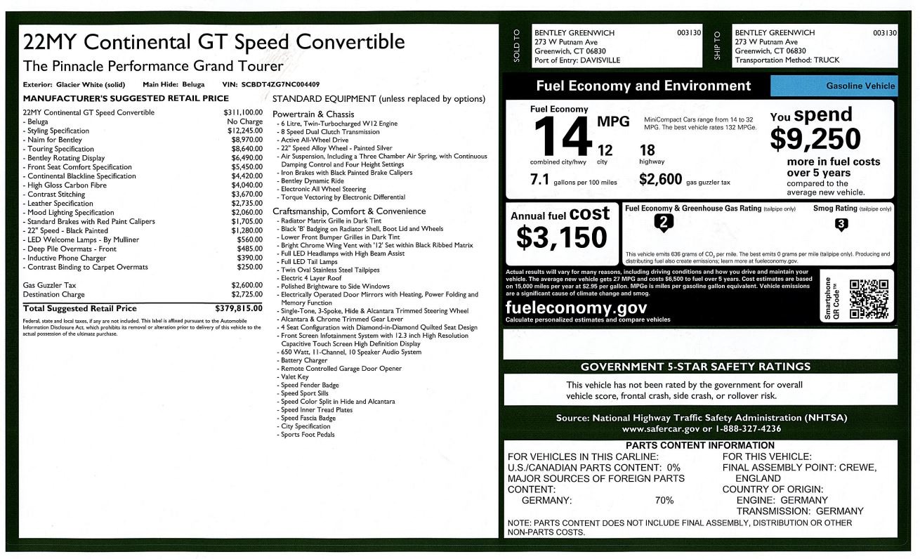 New 2022 Bentley Continental GT Speed | St. Petersburg, FL