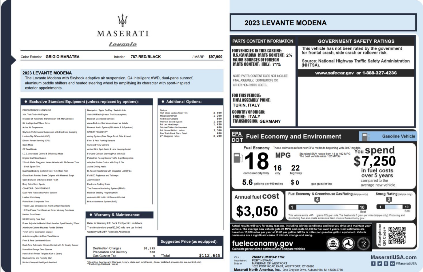 New 2023 Maserati Levante Modena | St. Petersburg, FL