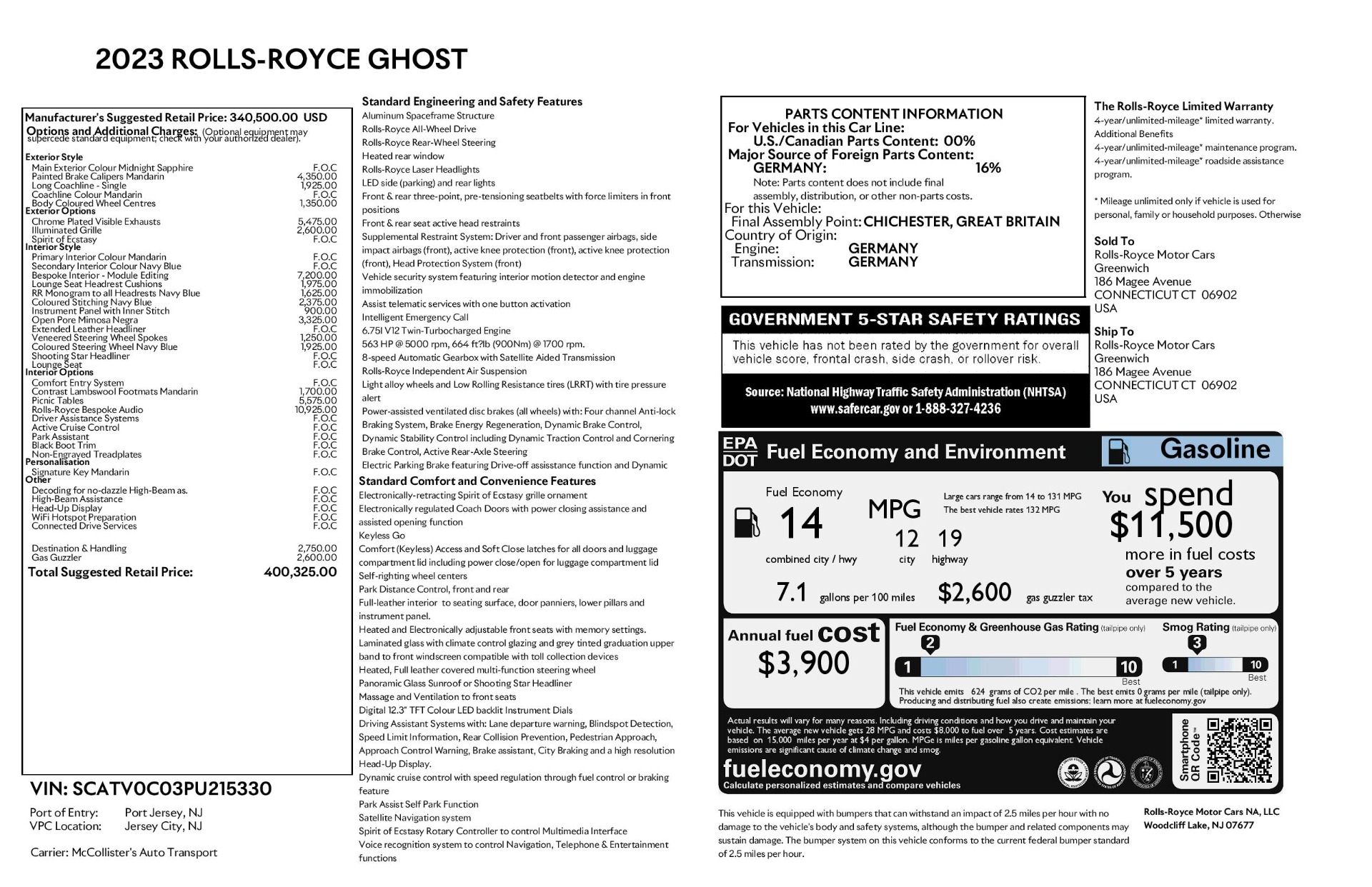 New 2023 Rolls-Royce Ghost | St. Petersburg, FL