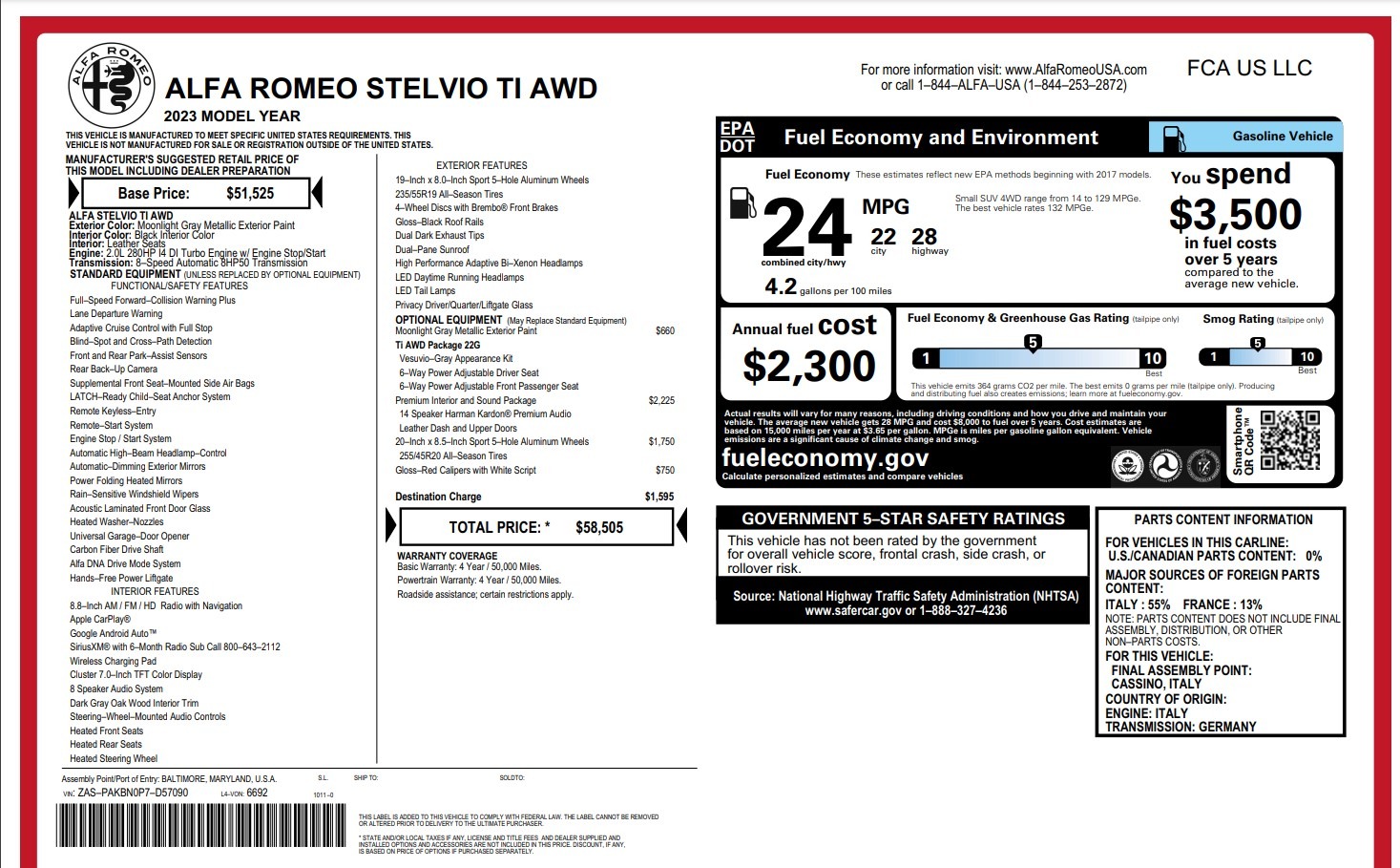 New 2023 Alfa Romeo Stelvio Ti | St. Petersburg, FL
