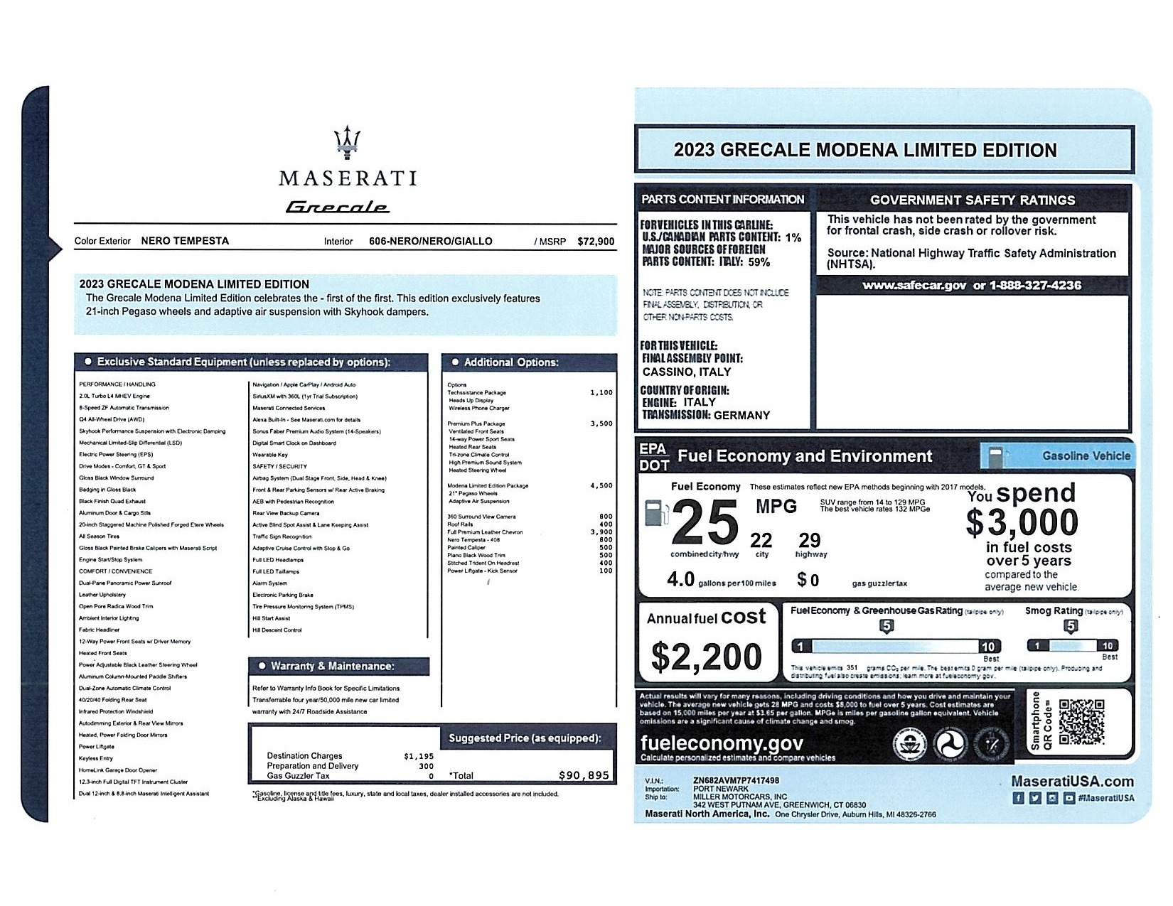New 2023 Maserati Grecale Modena | St. Petersburg, FL