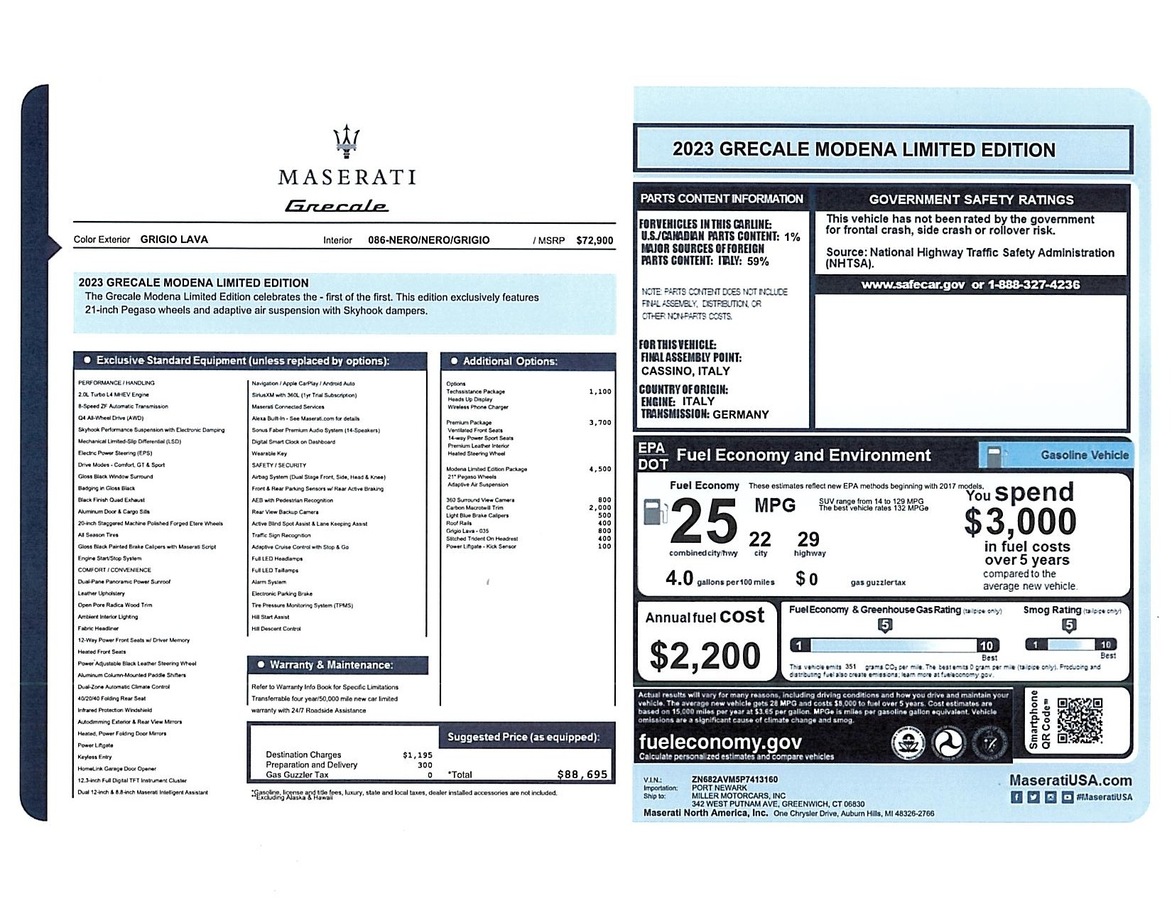 New 2023 Maserati Grecale Modena | St. Petersburg, FL