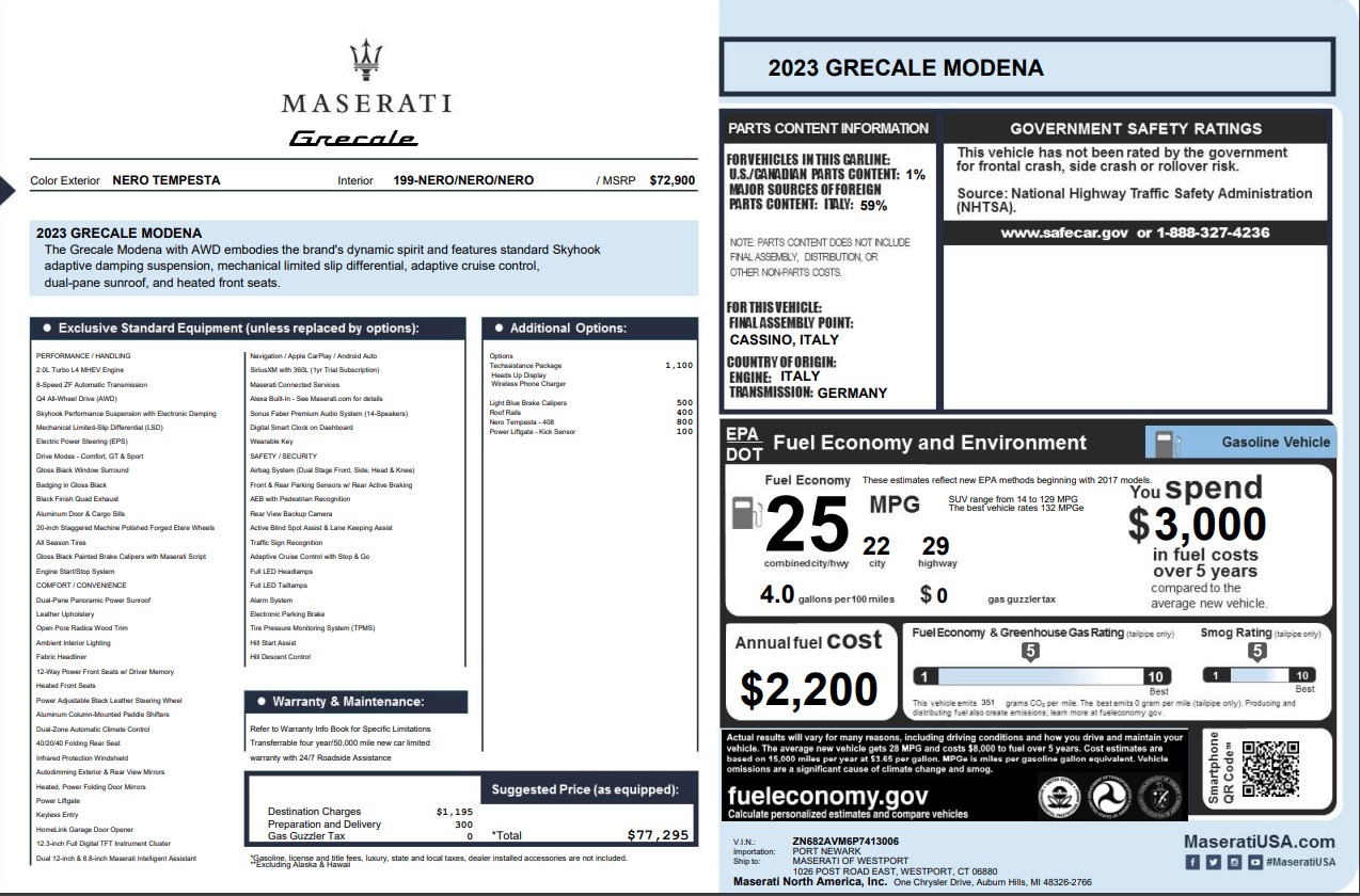 New 2023 Maserati Grecale Modena | St. Petersburg, FL