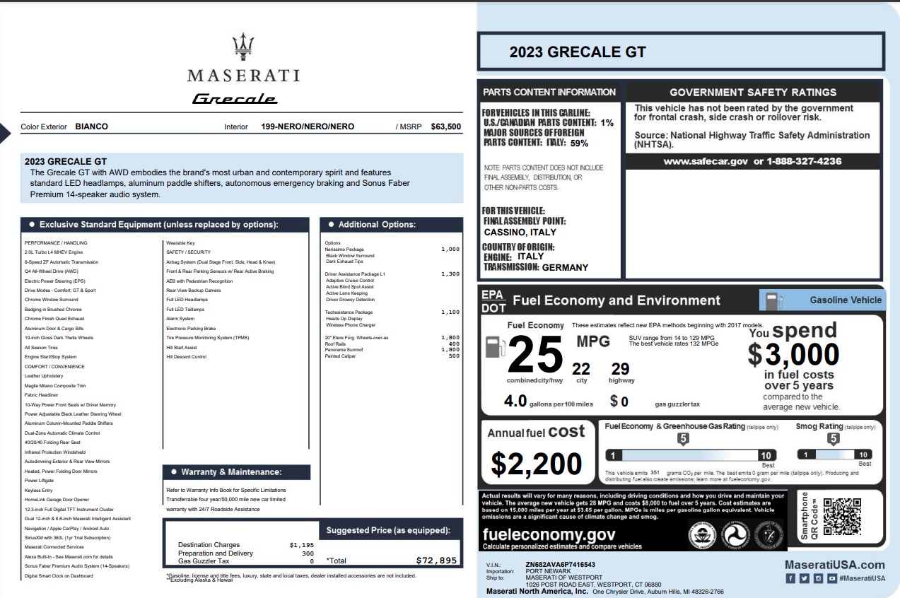 New 2023 Maserati Grecale GT | St. Petersburg, FL