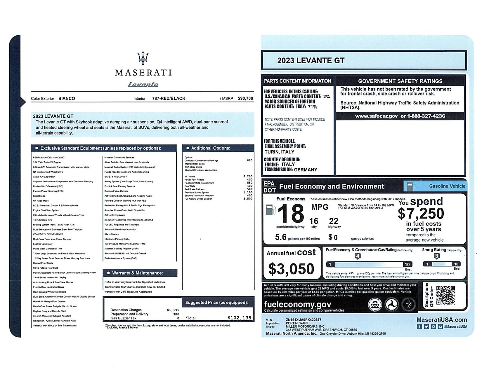 New 2023 Maserati Levante GT | St. Petersburg, FL