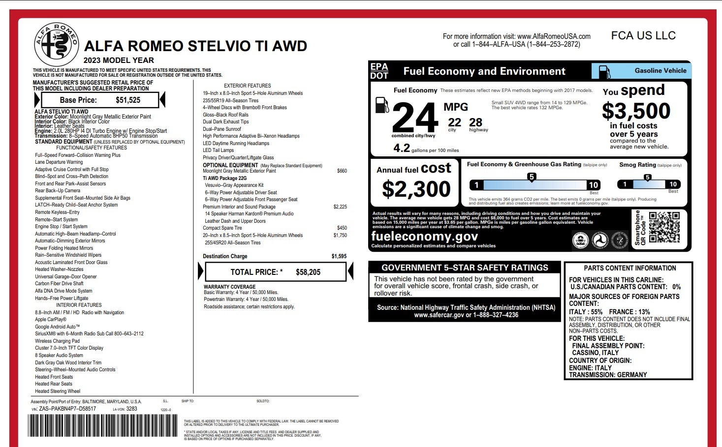 New 2023 Alfa Romeo Stelvio Ti | St. Petersburg, FL
