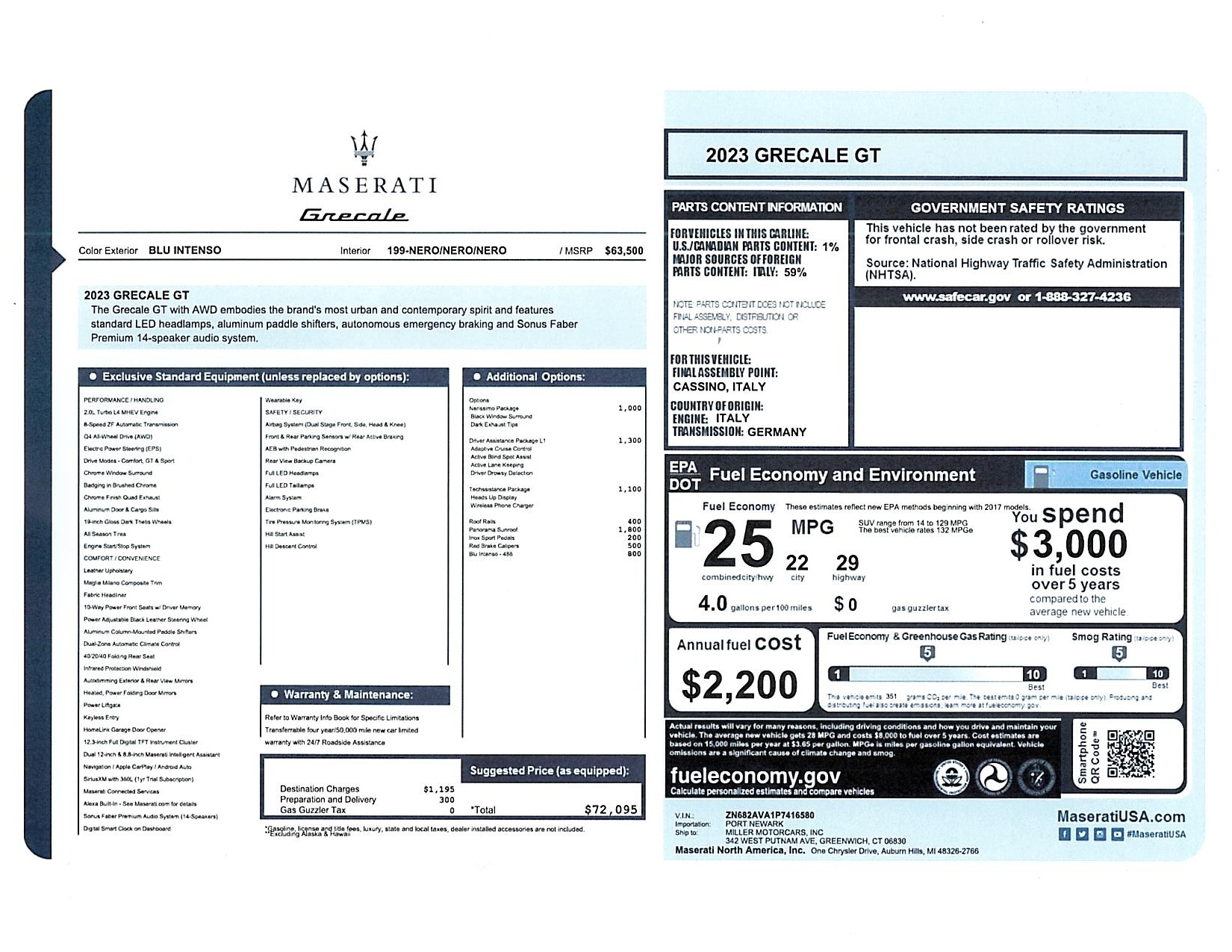 New 2023 Maserati Grecale GT | St. Petersburg, FL