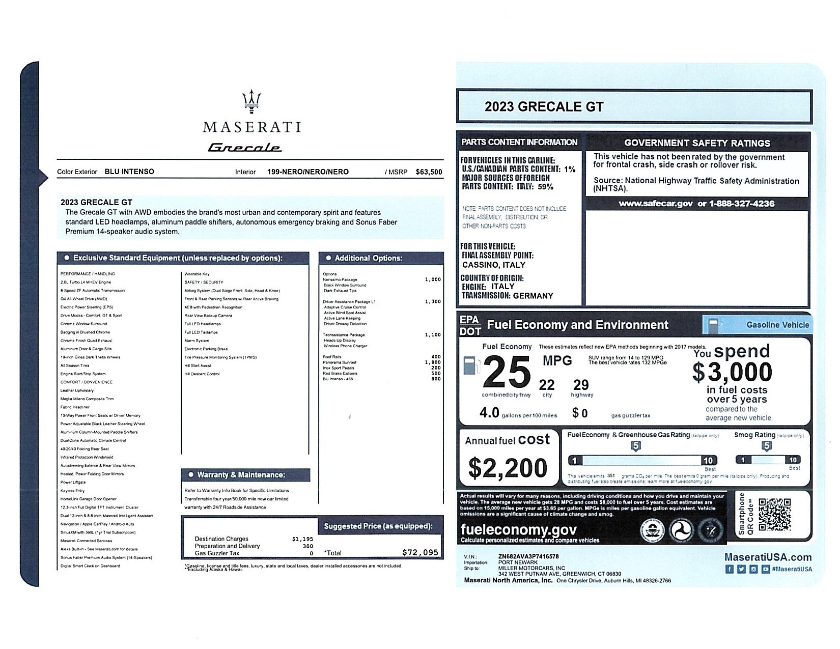 New 2023 Maserati Grecale GT | St. Petersburg, FL