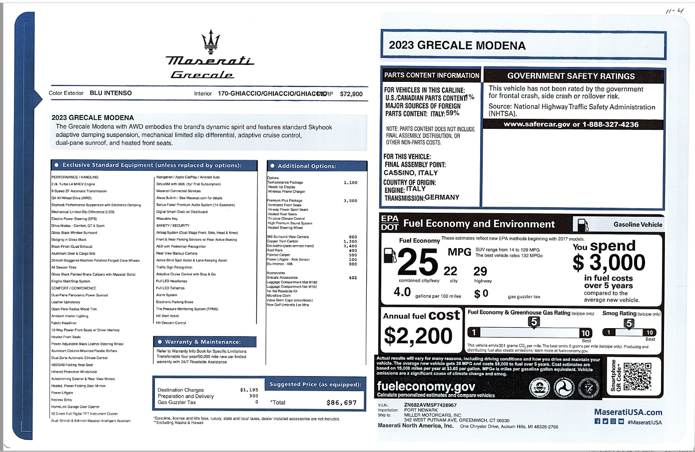 New 2023 Maserati Grecale Modena | St. Petersburg, FL