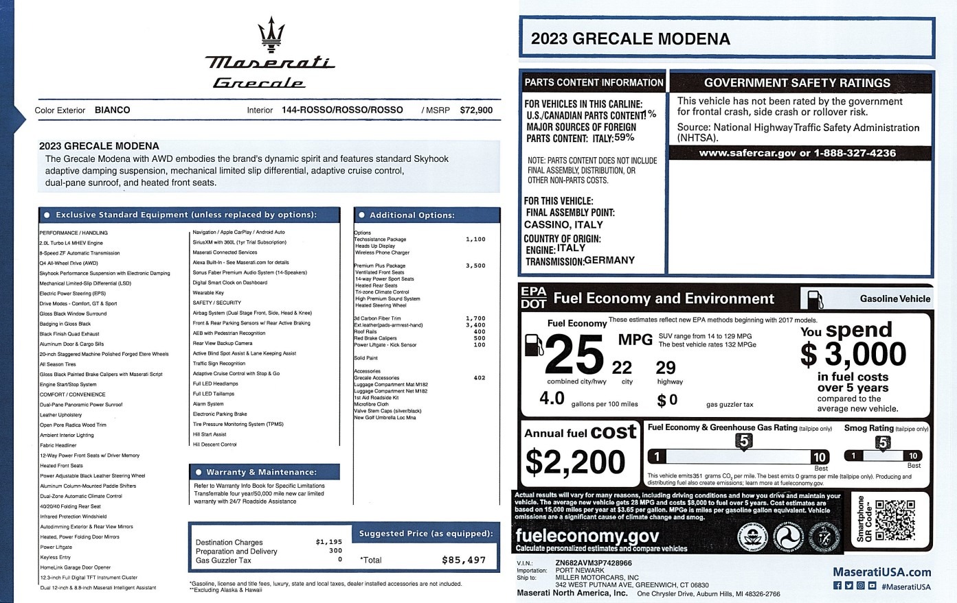 New 2023 Maserati Grecale Modena | St. Petersburg, FL
