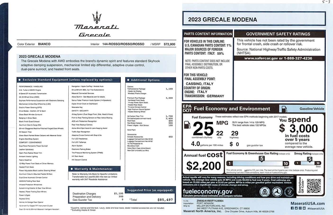 New 2023 Maserati Grecale Modena | St. Petersburg, FL