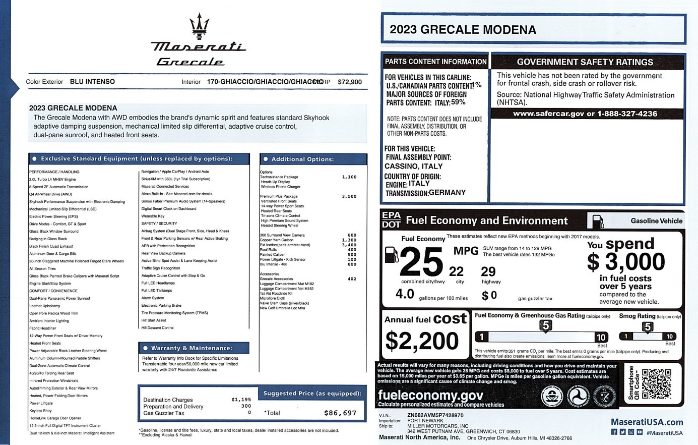 New 2023 Maserati Grecale Modena | St. Petersburg, FL