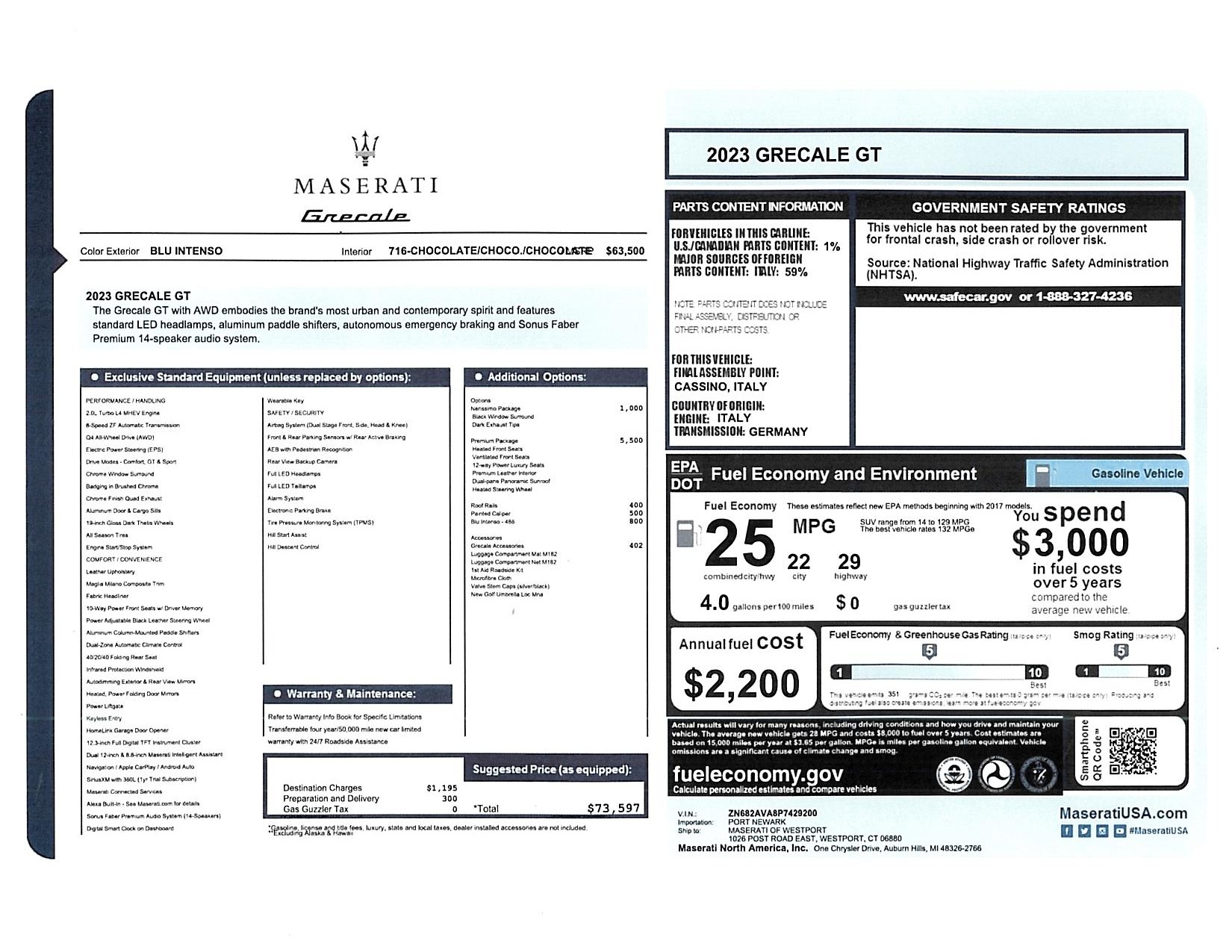 New 2023 Maserati Grecale GT | St. Petersburg, FL