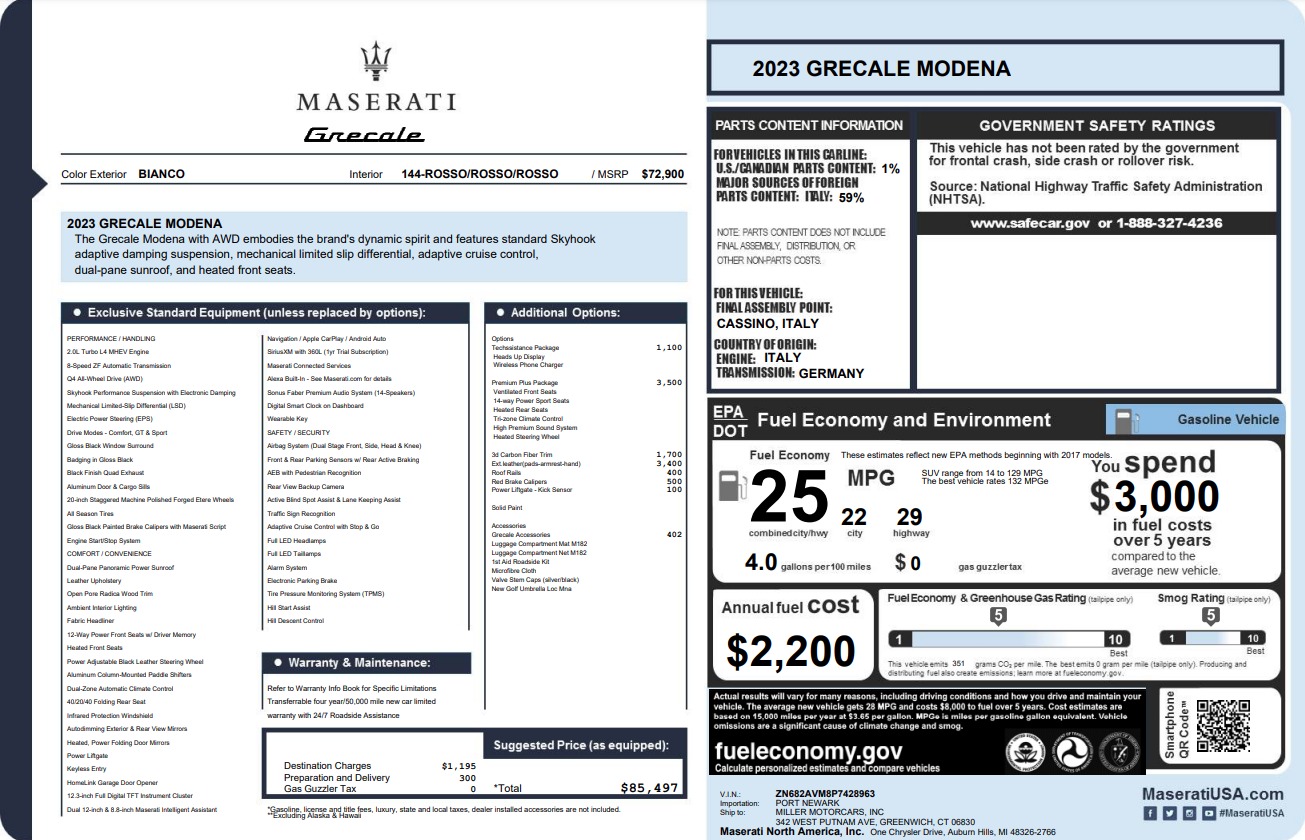 New 2023 Maserati Grecale Modena | St. Petersburg, FL