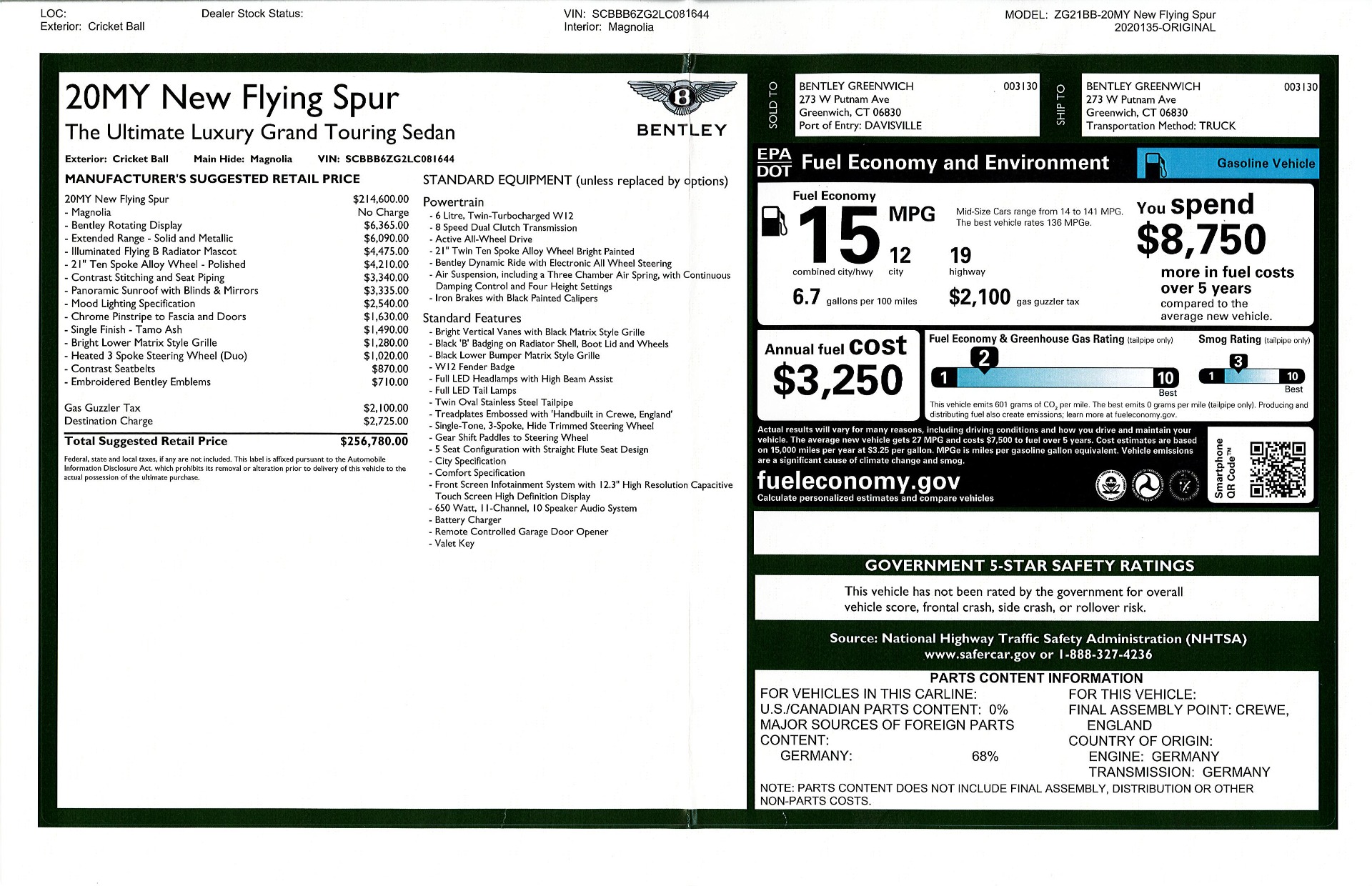 Used 2020 Bentley Flying Spur W12 | St. Petersburg, FL
