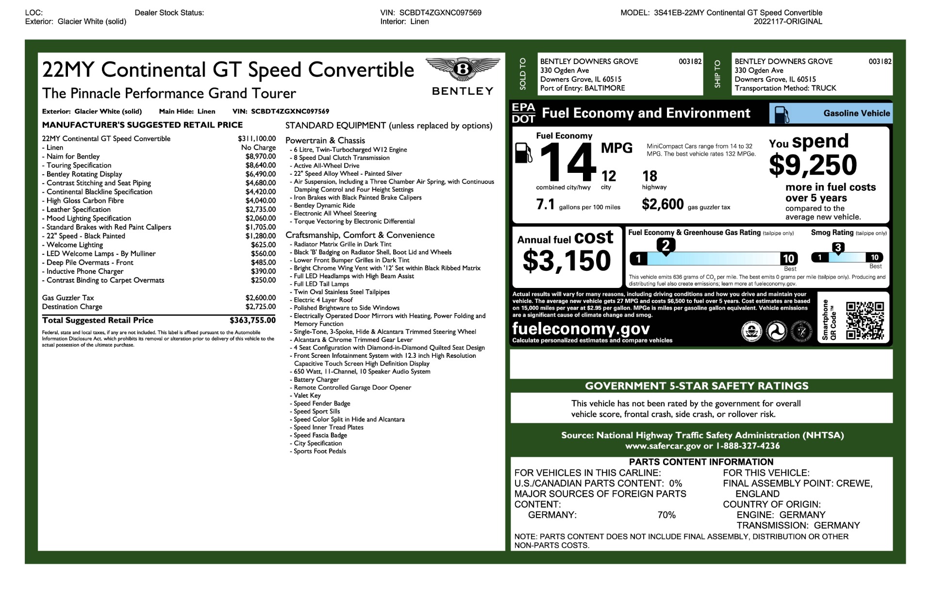 Used 2022 Bentley Continental GTC Speed | St. Petersburg, FL