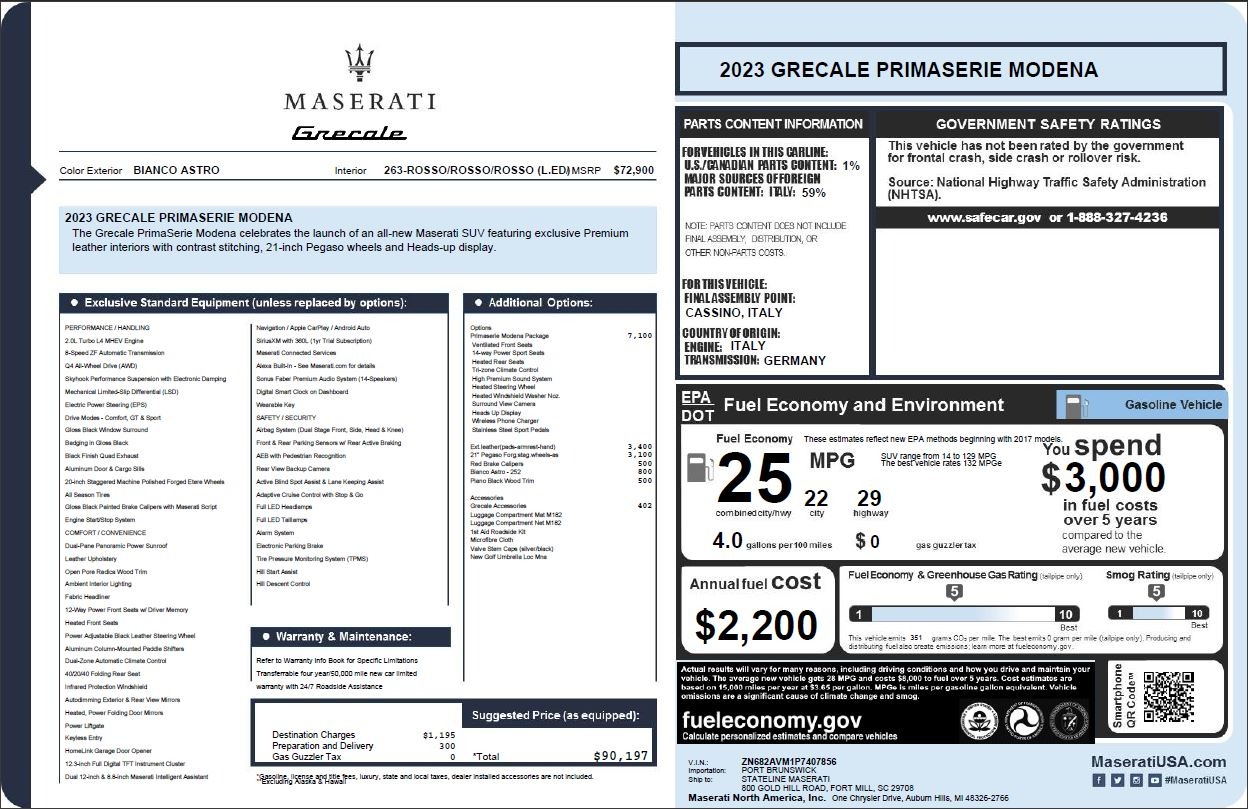 New 2023 Maserati Grecale Modena | St. Petersburg, FL