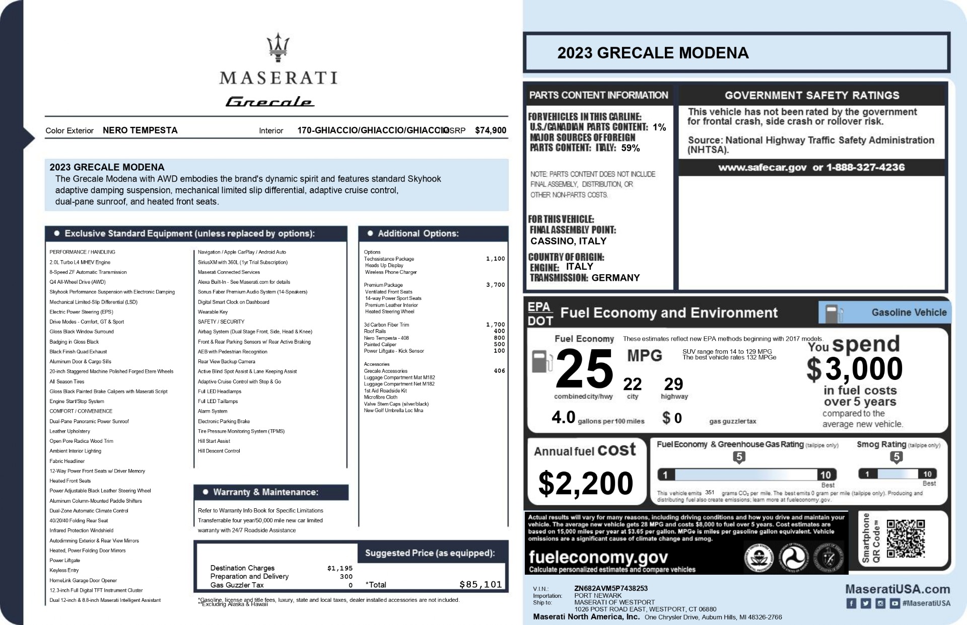 New 2023 Maserati Grecale Modena | St. Petersburg, FL