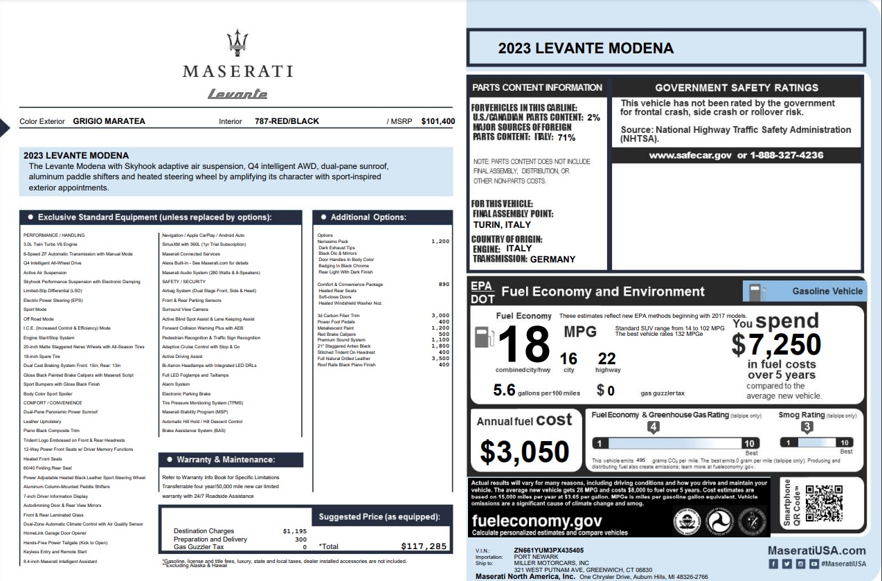 New 2023 Maserati Levante Modena | St. Petersburg, FL