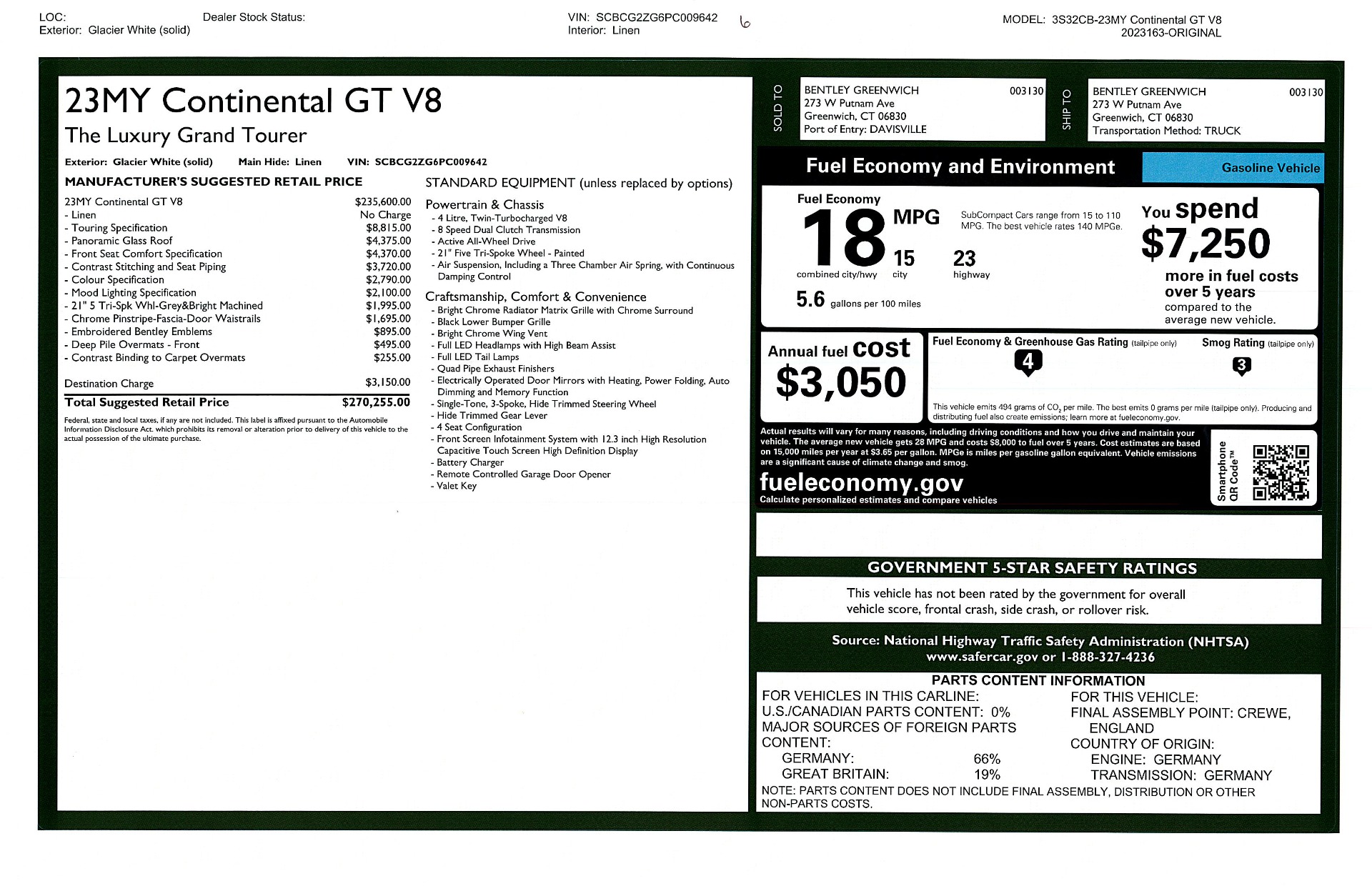 New 2023 Bentley Continental GT V8 | St. Petersburg, FL
