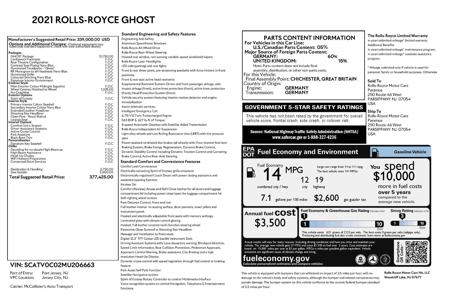 Used 2021 Rolls-Royce Ghost | St. Petersburg, FL