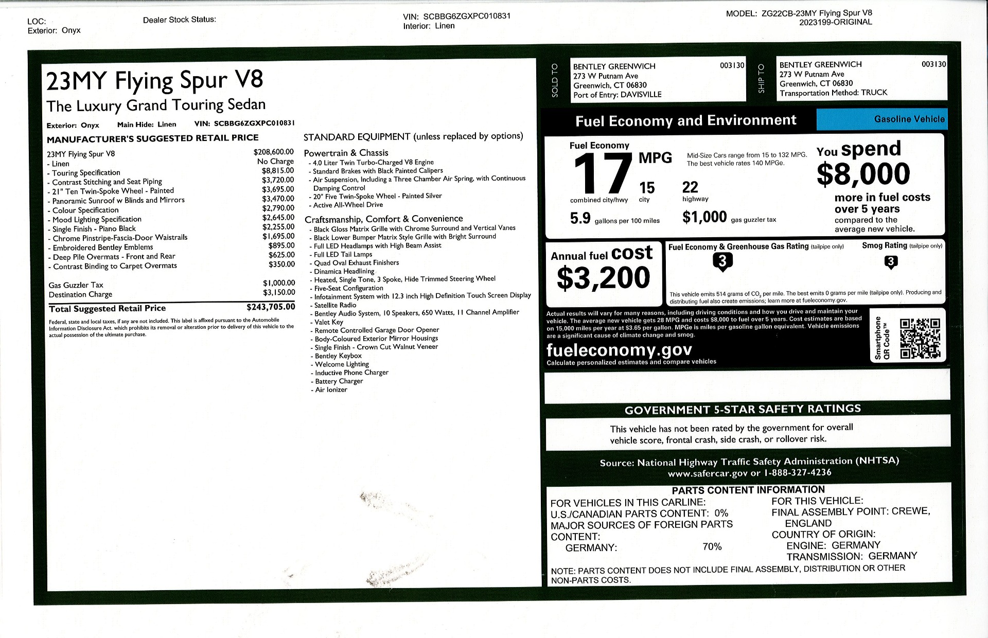 New 2023 Bentley Flying Spur V8 | St. Petersburg, FL
