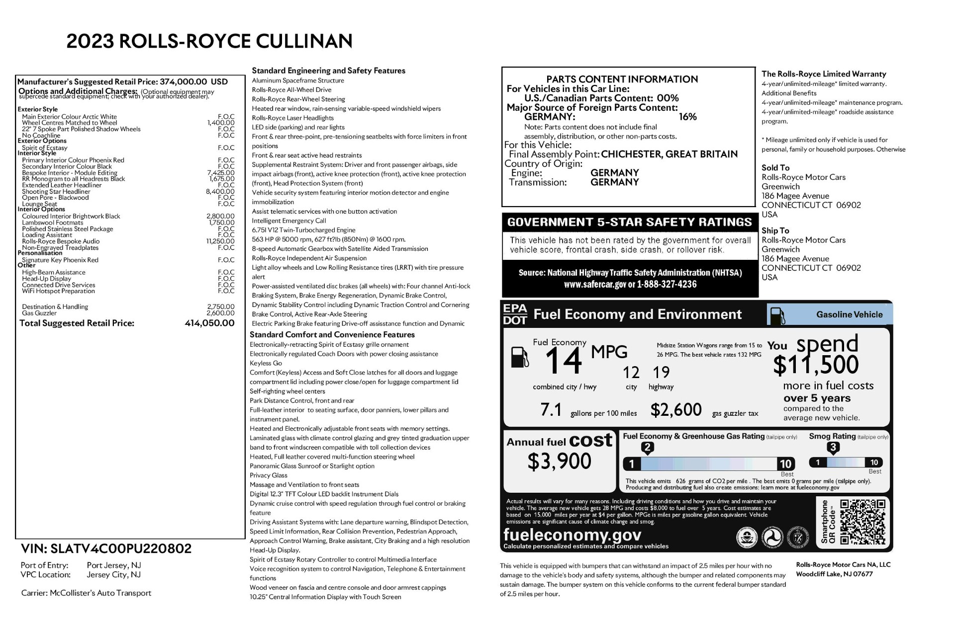 New 2023 Rolls-Royce Cullinan | St. Petersburg, FL