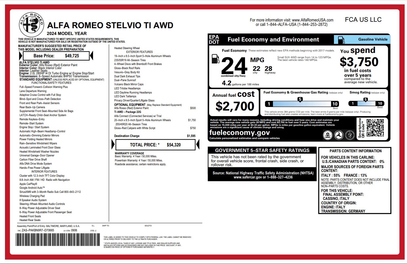 New 2024 Alfa Romeo Stelvio Ti | St. Petersburg, FL