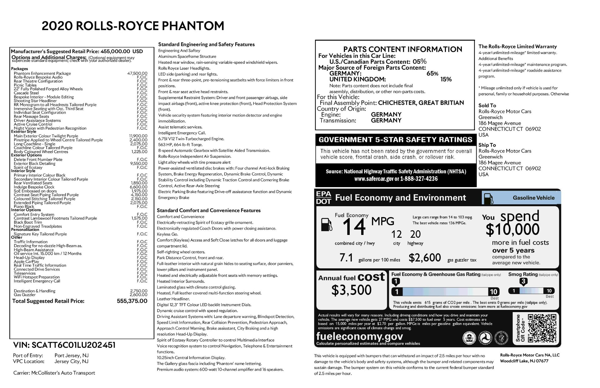 Used 2020 Rolls-Royce Phantom | St. Petersburg, FL