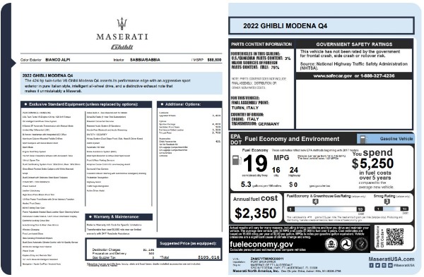 2022 Maserati Ghibli