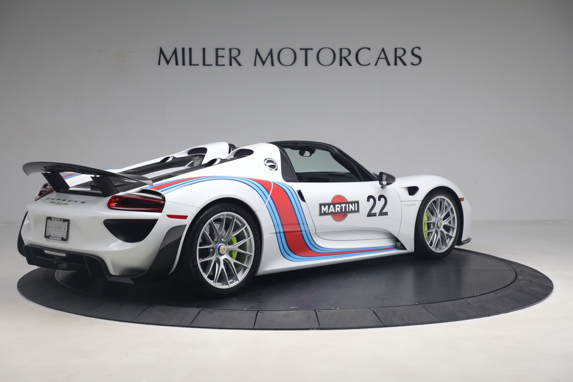 Porsche 918 Spyder, Blanc Avec Bandes Rouges - Minichamps 870062137 Ho 187 4012138163102