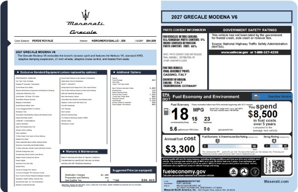 2027 Maserati Grecale MODENA