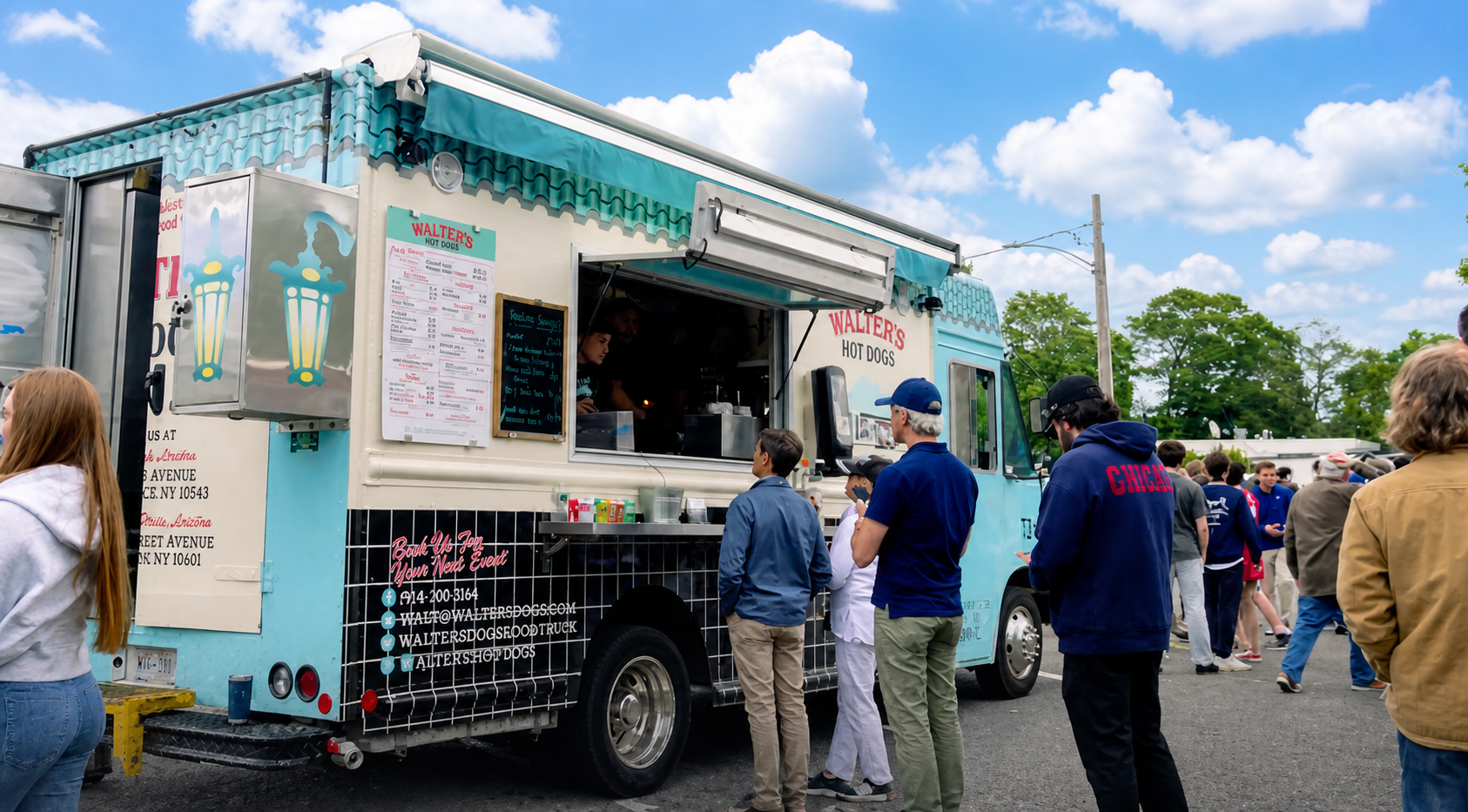Walter's Hot Dogs food truck at Miller Motorcars Legends 2026